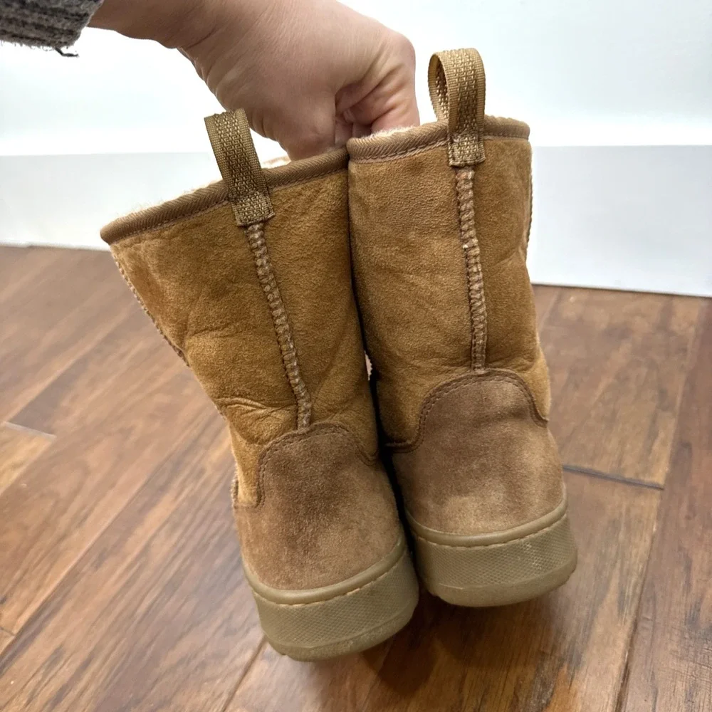 L.L.Bean Wicked‎ Good Lodge Pull On Boots Womens 8 Tall Brown Gorpcore Shearling